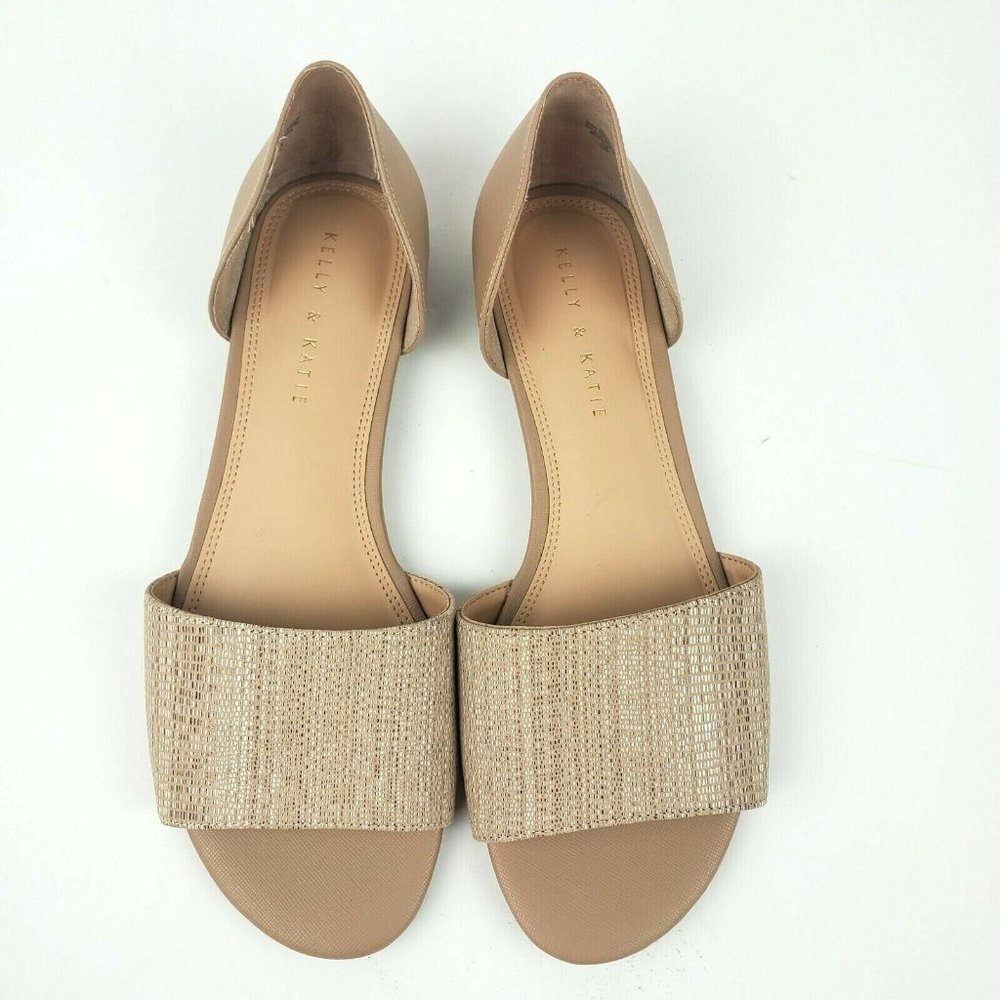 New Kelly & Katie Sandals D'orsay Flats Brylee sz 10M Boho Retro Casual Dress